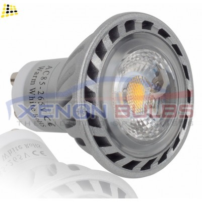 5W GU10 LED Bulb, 40W Halogen Lamp Equivalent, Sharp COB Warm White 3000K